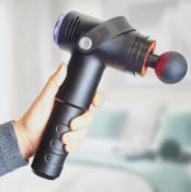 (137/6K) Lot RRP £195. 3x Cordless Hammer Massager With Heat Function. Rechargeable, 5 Interchang...