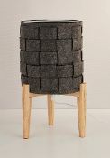 (134/6D) Lot RRP £106 _ 5x Lighting Items. 2x Grey Felt Table Lamp RRP £28 Each. 1x Orange Rust...