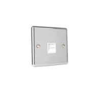 100 x One Electrical CP1510 Single Telephone Slave Socket PC WH