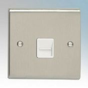50 x Deta Vimark Evo VE1353SSW 1 Gange Secondary Telephone Outlet Stainless