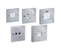 300 x Assorted SMJ Switches Sockets TV Telephone Brass Brushed Stainless