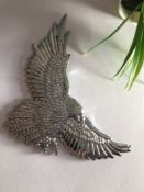 30 x Polished Silver Car Logo Eagle Sticker Decal