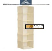 10 x Hanging Shoe Storage Canvas Hanger Holder Cream / Ivory Wardrobe Spacesaver