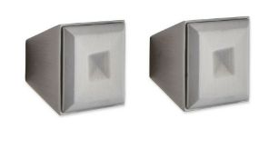 100 x Antique Pewter Effect Square Cabinet Kitchen Door Handle Knobs Wardrobe