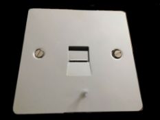 100 x Polished Chrome Master Telephone Socket 1 Gang SPCBTM1