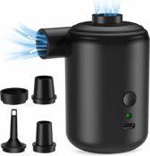 Electric Air Pump Rechargeable For Inflatable: Battery Powered Portable Wireless Mini USB Inflate...
