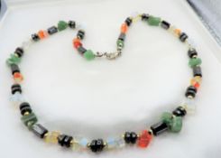 18 Inch Semi Precious Gemstone Necklace