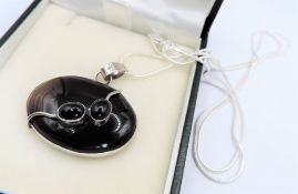 Artisan Sterling Silver Gemstone Pendant Necklace