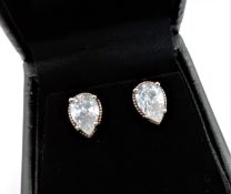 Sterling Silver 3ct Moissanite Earrings with Gift Pouch