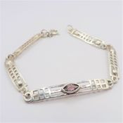 Sterling Silver Mackintosh Style Bracelet