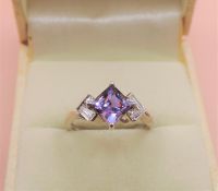 Sterling Silver Gemstone Ring With Gift Pouch