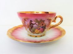 Vintage KT Bavaria Hand Painted & Gilded Cup & Saucer