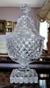 Antique Georgian Crystal Centrepiece Jar/Urn circa 1820-1830