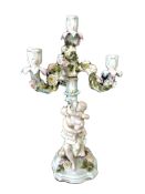Antique 'Sitzendorf' Figural Porcelain Candelabra circa 1880's