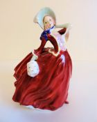 Vintage Royal Doulton Figurine Autumn Breezes By Leslie Harradine