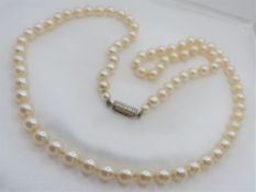 Vintage 24 inch Single Strand Pearl Necklace