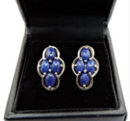 Sterling Silver Lapis Lazuli Earrings New with Gift Pouch