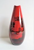 Vintage Royal Doulton Flambe Woodcut Vase #1613