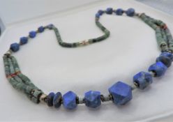 Vintage 19 inch Semi Precious Gemstone Necklace