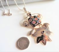 Artisan Sterling Silver Gemstone Pendant Necklace