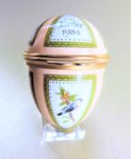 Halcyon Days Enamels Egg Trinket Box 1984