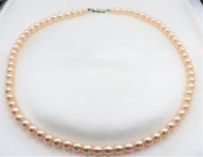 Vintage Single Strand Pearl Necklace