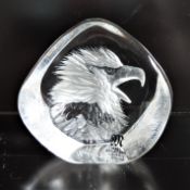 Mats Jonasson Crystal Eagle Chick Paperweight Sculpture