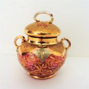 Circa 1890's Moser Glass Lidded Jar/Pot
