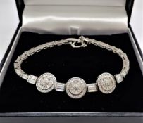 Sterling Silver Matara Diamond Cocktail Bracelet New with Gift Box