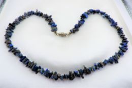 Vintage 17 inch Raw Tumbled Semi Precious Gemstone Necklace