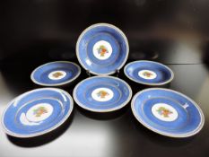 Set 6 Circa 1930's Wedgwood Hand Painted and Gilded Lunch/Dessert Plates