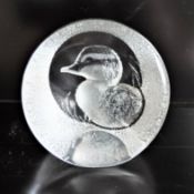 Mats Jonasson Crystal Duckling Paperweight Sculpture
