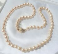 24 Inch Single Strand Pearl Necklace