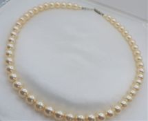 Vintage Single Strand Pearl Necklace