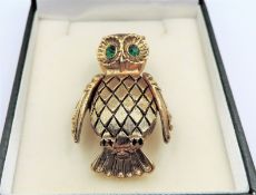 Vintage Owl Brooch