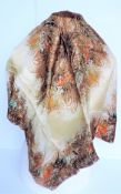 Italian Silk Scarf Hand Rolled and Stitched