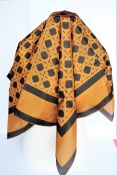 Vintage Signed Da Silva Italy Silk Scarf circa 1970's