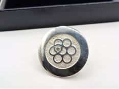 Sterling Silver Cancer Research Lapel Pin Birmingham Hallmark 1996
