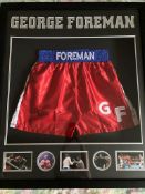 George Foreman Signed boxing shorts with COA