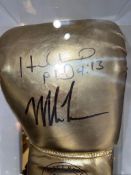 Mike Tyson and Evander Holyfield Signed Boxing Glove with COA