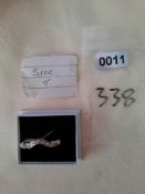 Rhodium Plated Set High Quality Cz Ring. Size T. Code 338