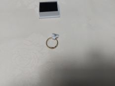 Rhodium Plated Fancy Wishbone Wedding/Dress Ring Size Q. RRP £89