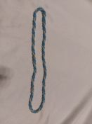 Blue and White Seed Bead Necklace and Pearl Bead Choker Necklace Or Headpiece