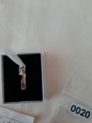Silver Fancy Shaped Wishbone Wedding/Dress Ring. Size I. RRP £89