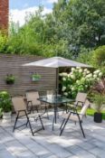 Title: (26/P) RRP £149. Miami 6 Piece Patio Set Natural. Matching Linen Colour Scheme. Chairs