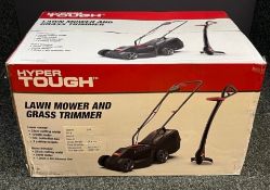 Title: (104/7G) Lot RRP £100. Hyper Tough Lawn Mower With 2x Grass Trimmer. Lawn Mower: 32cm Cutting