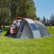 Title: (14/7B) RRP £99. Ozark Trail 6 Person Tunnel Tent Orange And Grey. Hydrostatic head rating of