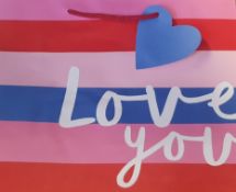 Title: (110/R1) Lot RRP £105. Approx 105x Love You Large Gift Bag RRP £1 Each. (All Units Are New).