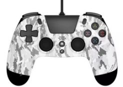 Title: (5/10F) Lot RRP £100. 5x Gioteck VX4 Premium Wired Controller For PS4 & PC (3x White Camo, 1x