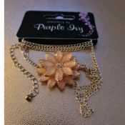 200 X Brand New Purple Ivy Flower Necklace Liquidation Stock